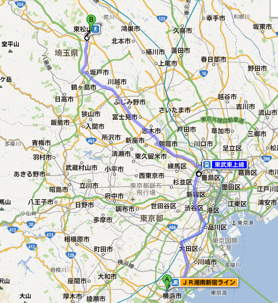 横浜駅 から 指定の地点 - Google マップ-134741